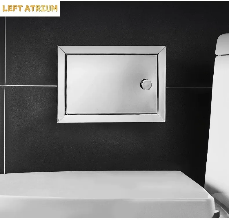 Recessed Matte Black Recessed Toilet Paper Roll Holder, Stainless Steel Tissue Paper Holder Storage Box for Bathroom, Kitchen