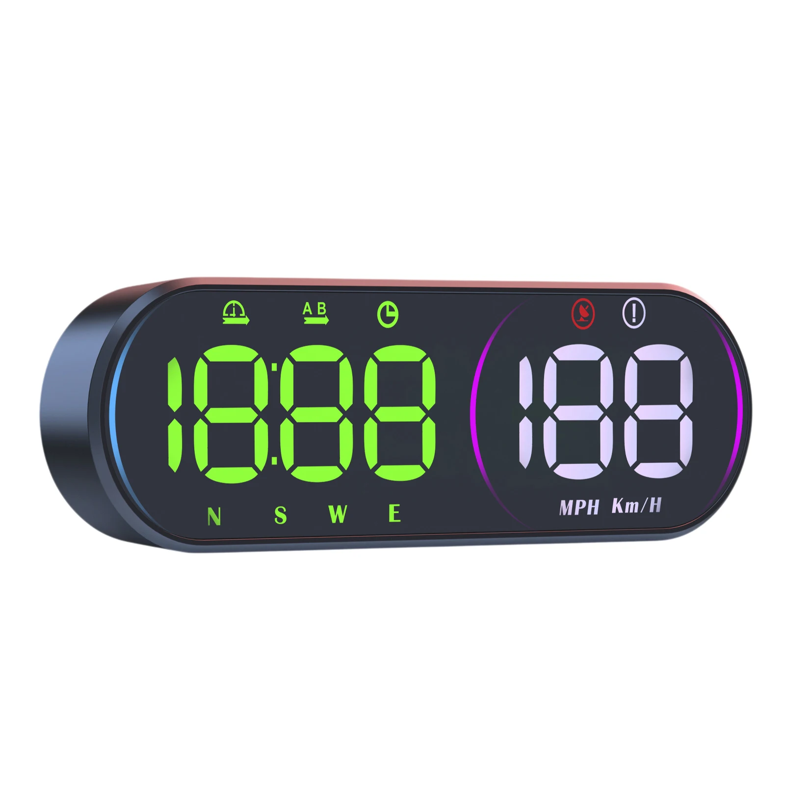 Car Head Up Display GPS Speed KM MPH Compass Overspeed Warning Auto Brightness Universal HUD LED