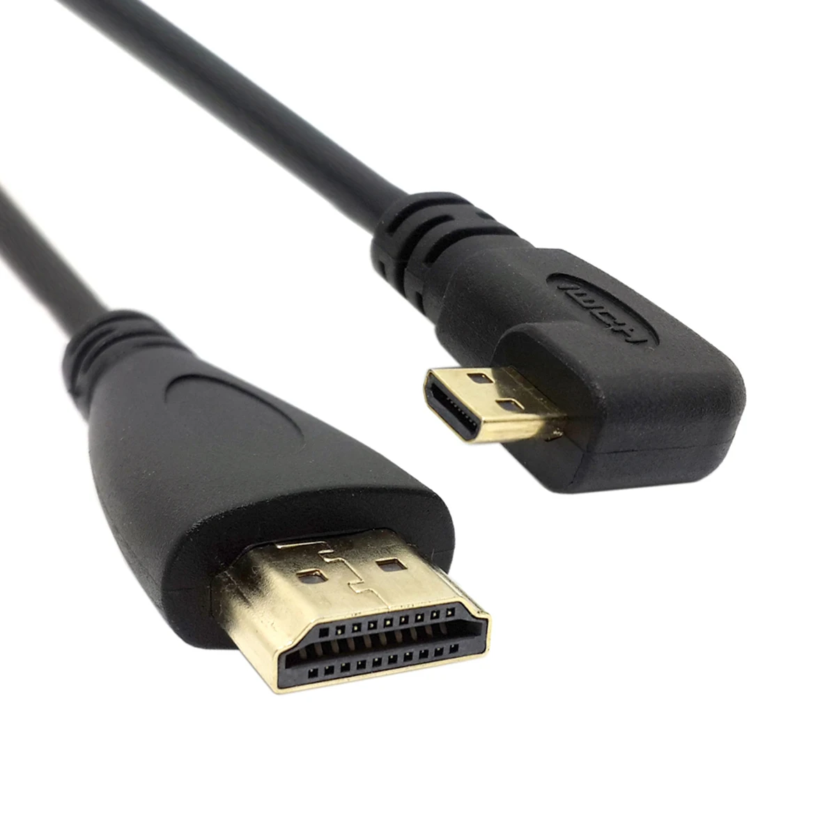 Cablecc 150cm Reversible Right Angled 90 Degree Type-C to USB-C 2.0 Data Cable 0.5m for Phone Laptop & Tablet & Hard Disk Drive