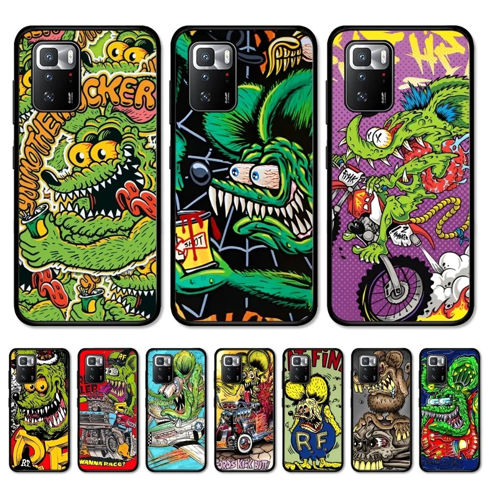 Funny Rat Fink Printed Phone Case For Redmi Note 4 X 5 A 6 7 8 T 9 9S 10 11 11S 11Epro Poco M3 pro