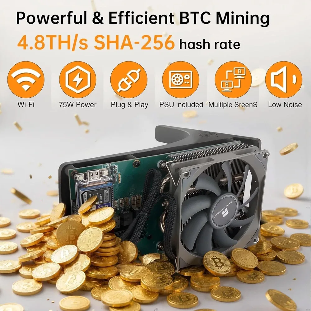 Bitaxe NerdQaxe ++ 4.8TH/s 78 واط Bitcoins مينر 4 قطعة BM1370 Asic رقاقة سولو BTC مينر مع 120 واط إمدادات الطاقة Btc آلة التعدين #2