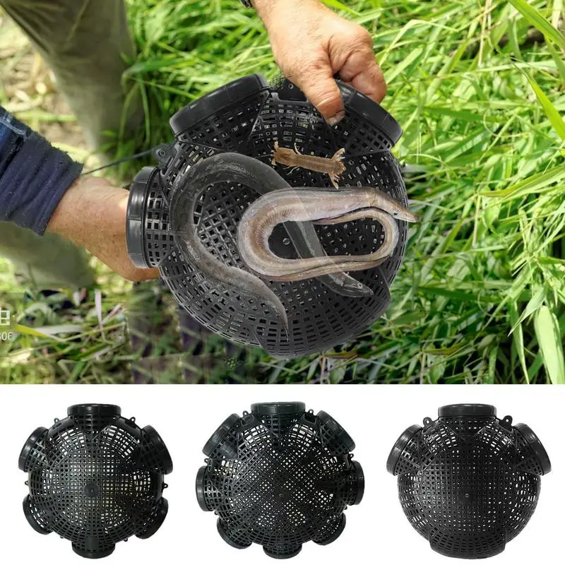 

3/6/8 Holes Outdoor Folding Crayfish Catcher Casting Fish Network Crab Shrimp Eels Loach Traps Mesh For Fishing Net Tackle Cage