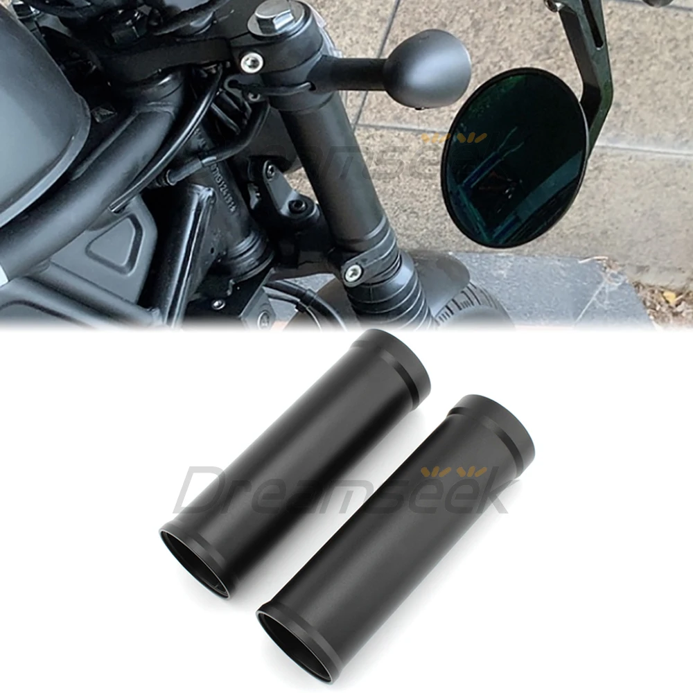 Motorcycle Upper Front Fork Pipe Cover Shock Absorber Guard for Honda Rebel CMX 500 CMX 300 2020 2021 2022 2023 Black Aluminum