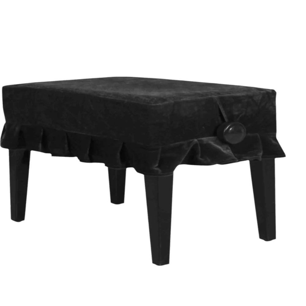 

Pleuche Piano Stool Cover​ ​Black/Deep Red ​Universal ​Bench Dust Cover​ Breathable Piano Accessory ​Dust Protective Cover​