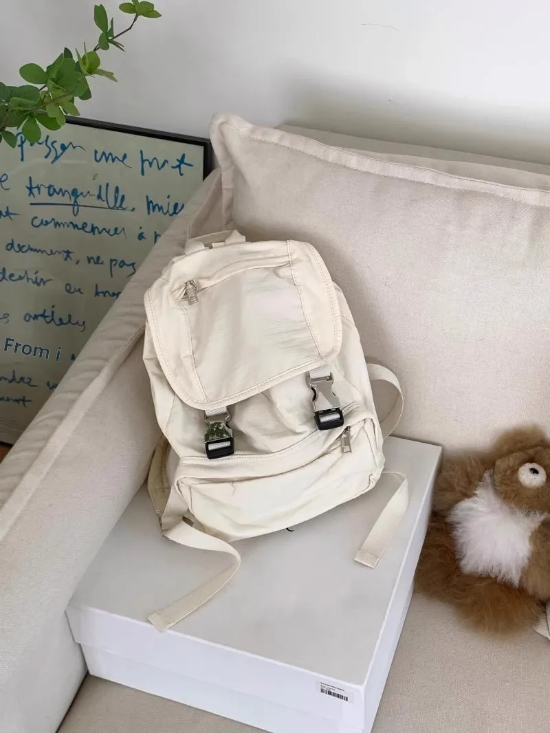 Lightweight Travel Bapa Korean Sle Ins Blogger Casual Large Capaci Nylon Canvas Double oulder Bag for Daily Use