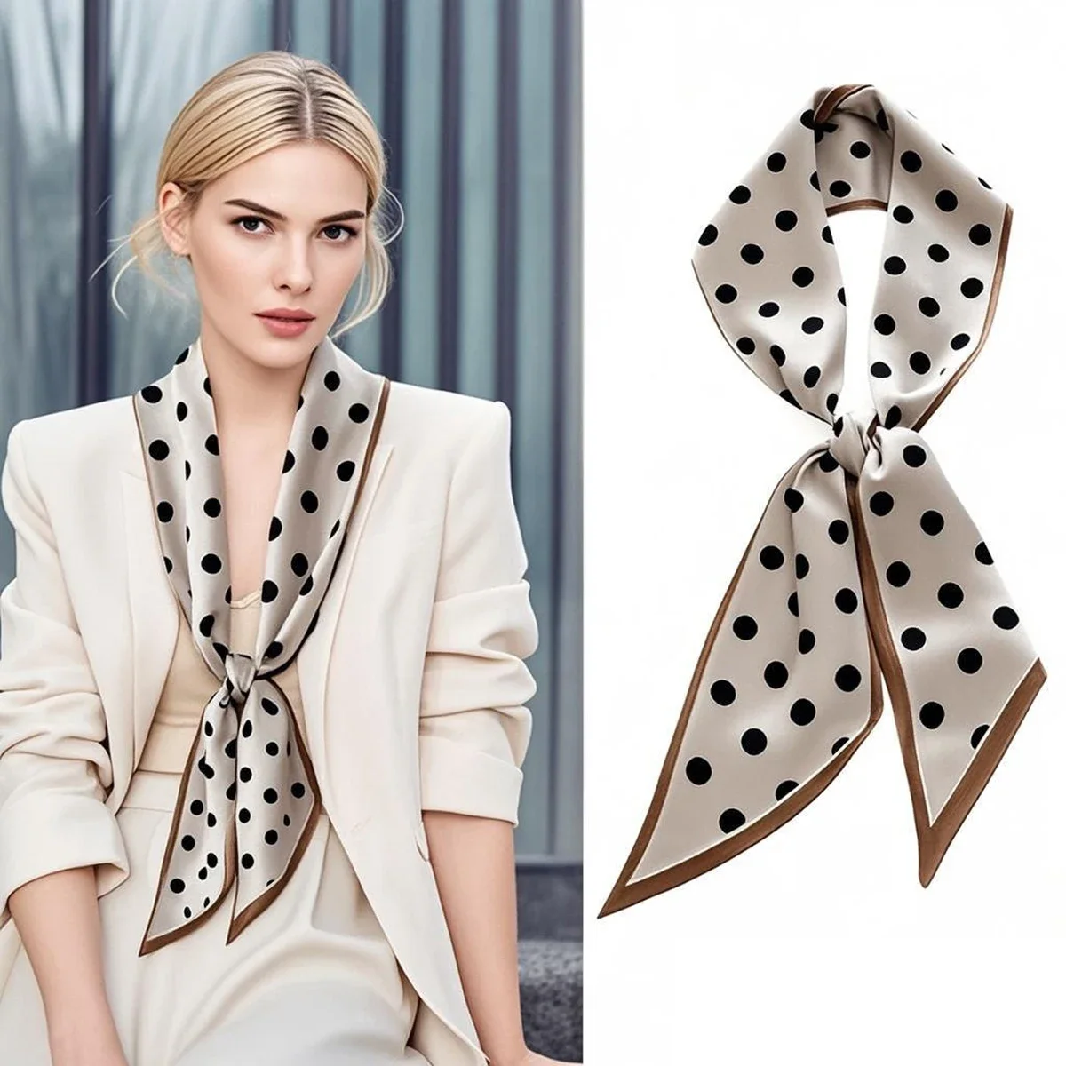 1pc Small Satin Scarf Decorative Neck Scarf Headband Hair Tie Bundle Bandana,Hair Band,Head Band Ideal For Dressing Up Your Look