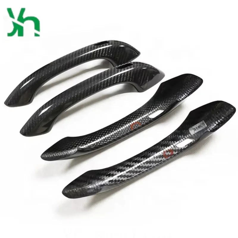 غطاء مقبض الباب الجانبي من ألياف الكربون بالكامل لغطاء الكسوة الخارجي Porsche CAYENNE MACAN #1