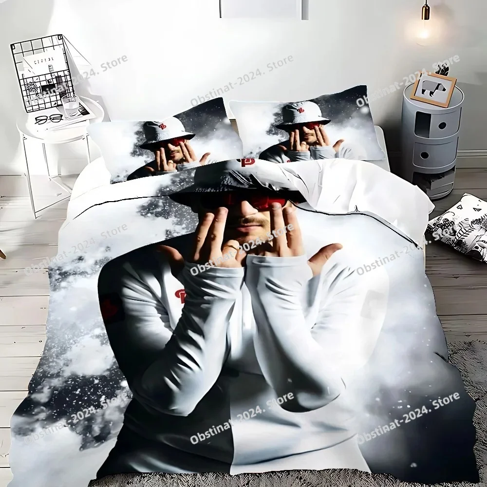

Rapper JuL C'est Pas Des Lol Bedding Set Printed Bed Set Duvet Cover Sheet Pillowcase Bed Soft Quilt Cover Full Queen King Size