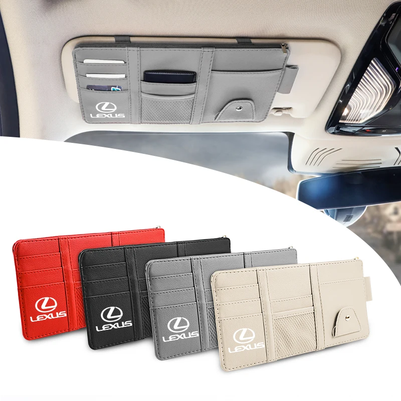 سيارة الشمس قناع تخزين حافظة للبطاقات نظارات كليب حامل هاتف لكزس F SPORT LBX NX RX 350h 450h ES UX 300e GS GX IS LS LX CT LC #6