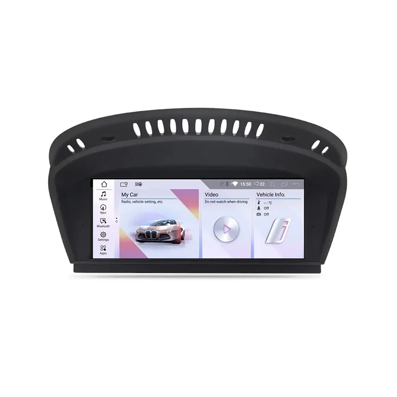 Android 14 Draadloos Carplay Scherm voor BMW E60 E61 E62 E63 E90 E91 E92 2005-2012 Autoradio Multimedia Speler Navigatie GPS DSP - afbeelding 2