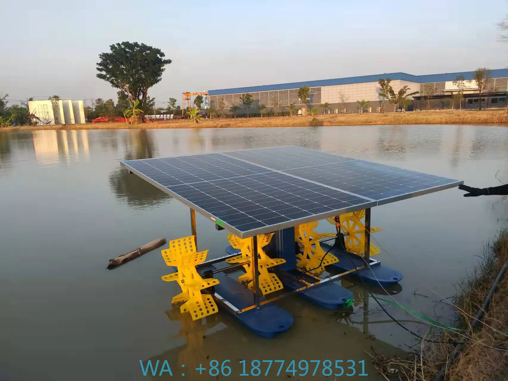Aerator Oxygen Paddlewheel ImpellerLarge Pond Solar Aerator Solar Dam Aerator Solar Stock tank