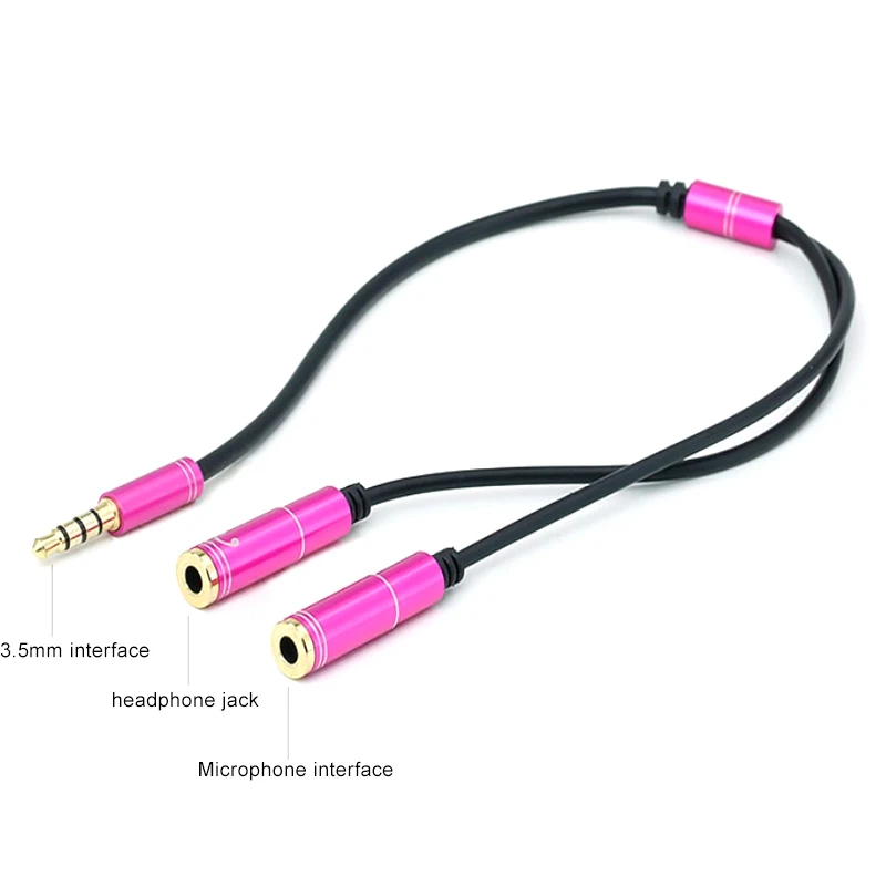 3.5mm Audio Splitter Cable For Computer Laptop Jack 3.5 Mm 1 Male To 2 Female Microphone Headphone Y Splitter AUX Cable