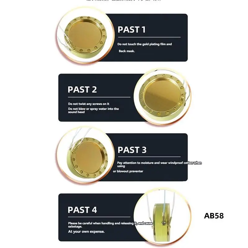 2X Microphone Diaphragm Core Capsule Large Diaphragm Condenser Microphone Accessories 34MM For Studio Record