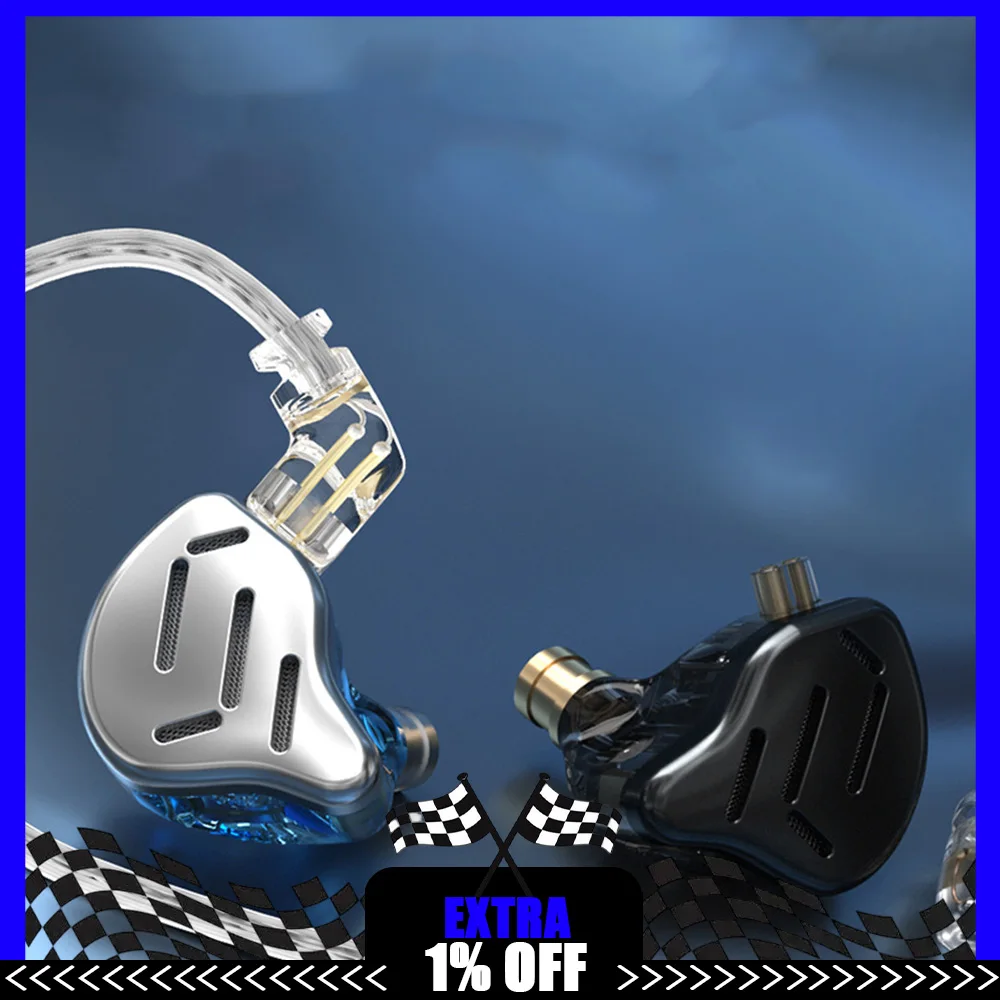 

KZ ZAX 1DD 7BA Hybrid Earphone Upgrade HiFi Bass in ear Headphone Noise Cancelling Earbuds Wired Headest