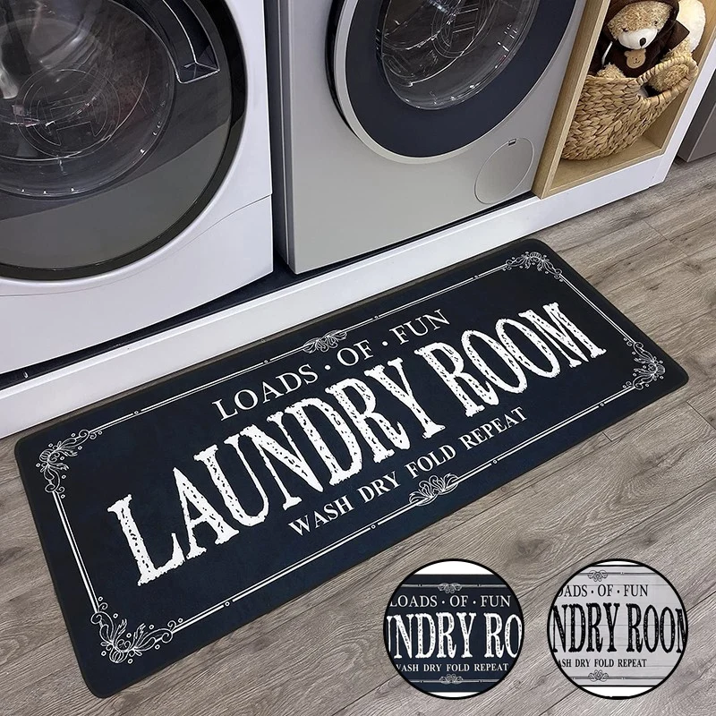 

Laundry Room Carpet Absorbent Non-Slip Laundry Mat Kitchen Floor Room Carpet Hallway Entrance Area Rugs