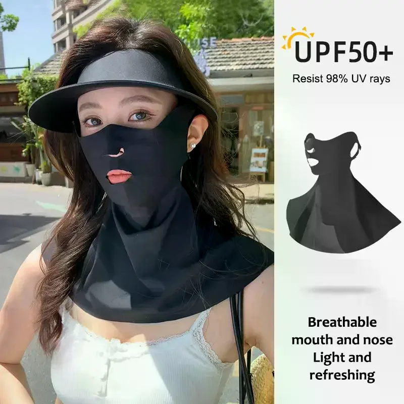 

Outdoor Sports Running Face Guard Mask Ear-Hanging Open Mouth Nose Breathable Sun Protection Mask Anti-UV Riding Face Mask
