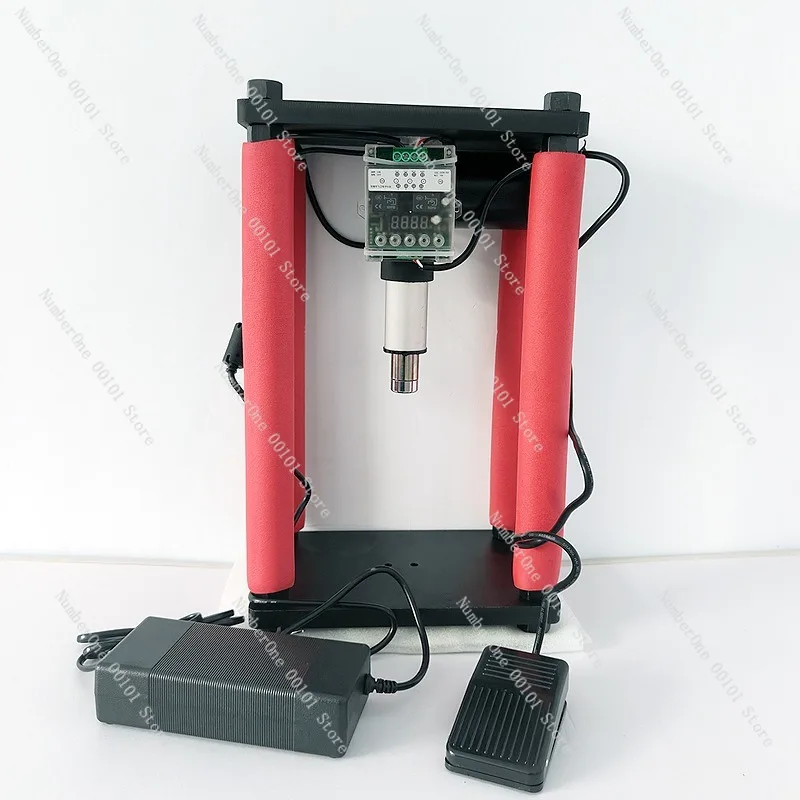 220V tabletop hydraulic press, electric silent operation, four-column design, suitable for hardware pressing, bearings