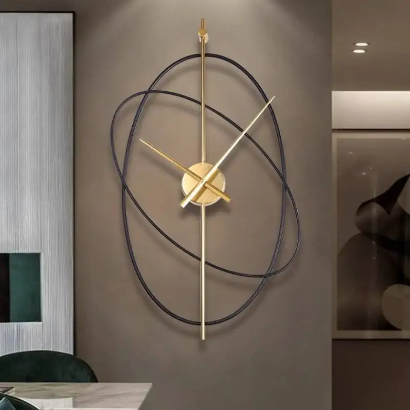 

Black Vertical Wall Clock Unique Quiet Designer Nordic Modern Wall Clock Art Aesthetic Design Reloj De Pared Decorations Home