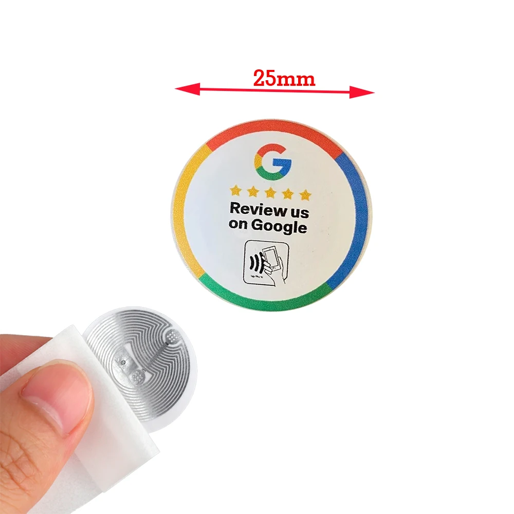 10/50/100Pcs Boost Review NFC Sticker Google Google Review NFC Sticker Increase Your Reviews Google Tap To Review Cards NFC Tag