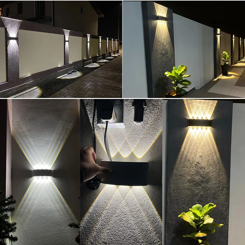Aluminum Interior Wall Light Waterproof IP65 LED Wall Lamp Outdoor Garden Lights Bedroom Living Room Loft Decor Stairs Lighting