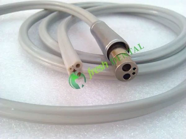 

SKYLUN 1PC Dental 4 holes Handpiece Tubing with connector Composites 4 holes high Speed handpiece tube tubing S pipe SL1111