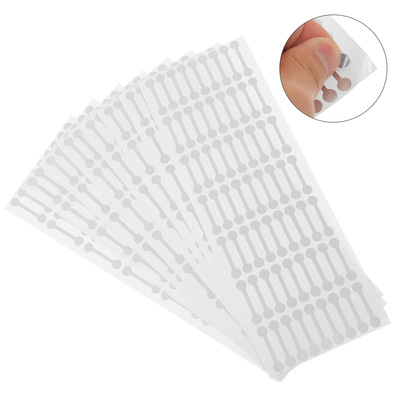 

500pcs Sealing Stickers PVC Self-adhesive Tamper Evident 3x0.6cm Silver Packaging Labels for Bottles Boxes Bags