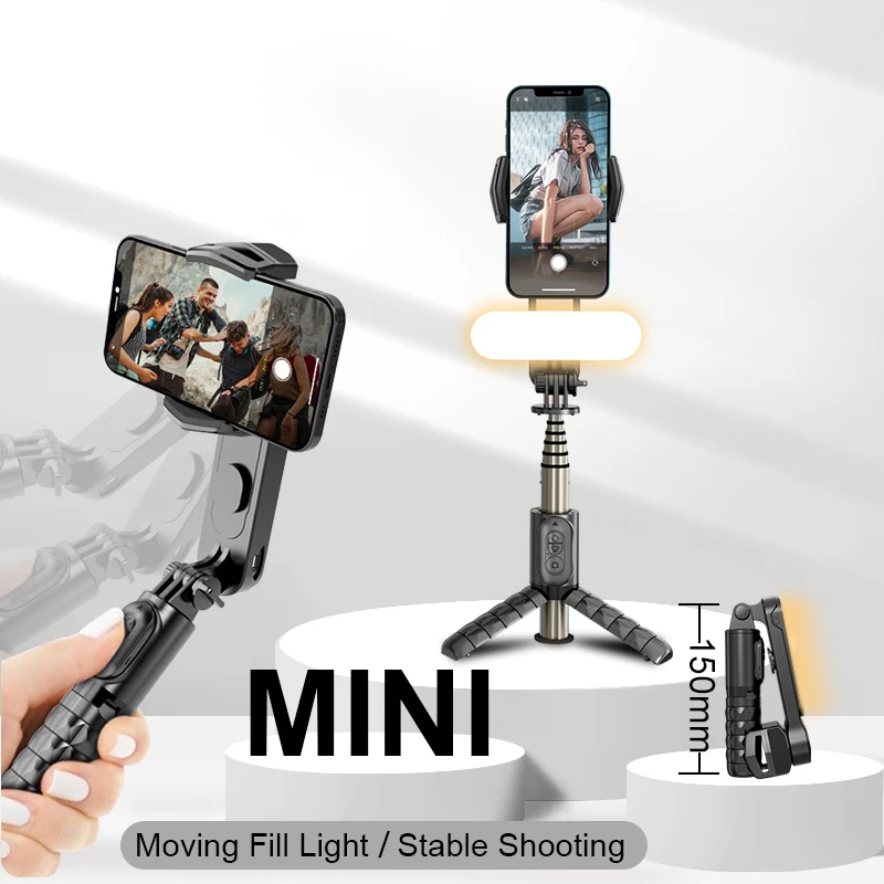 FANGTUOSI Wireless Bluetooth Selfie Stick Tripod With Handheld Gimbal Stabilizer Stand Remote For iPhone Android Smartphone New