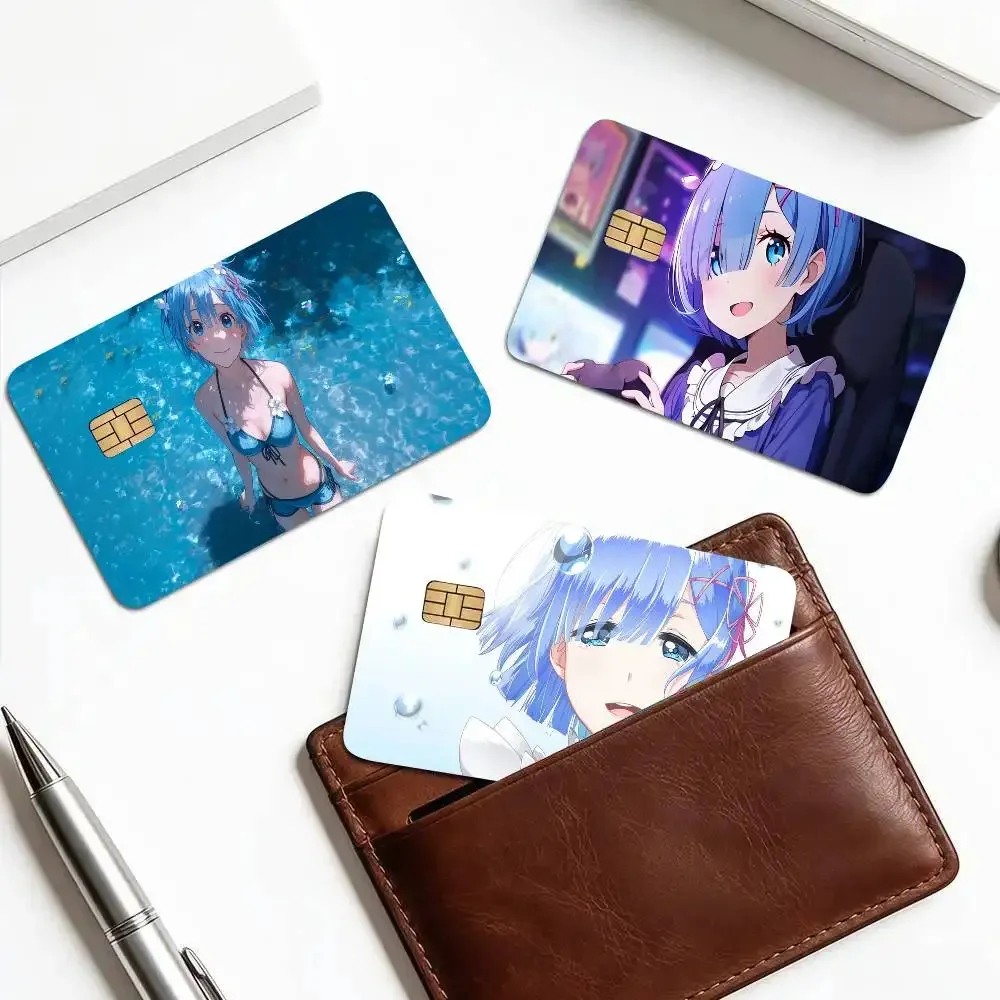 Re Life In A Different World From Zero Credit Card Sticker Waterproof PVC Skin Cover For Debit Bank Card, Removable Card Decal