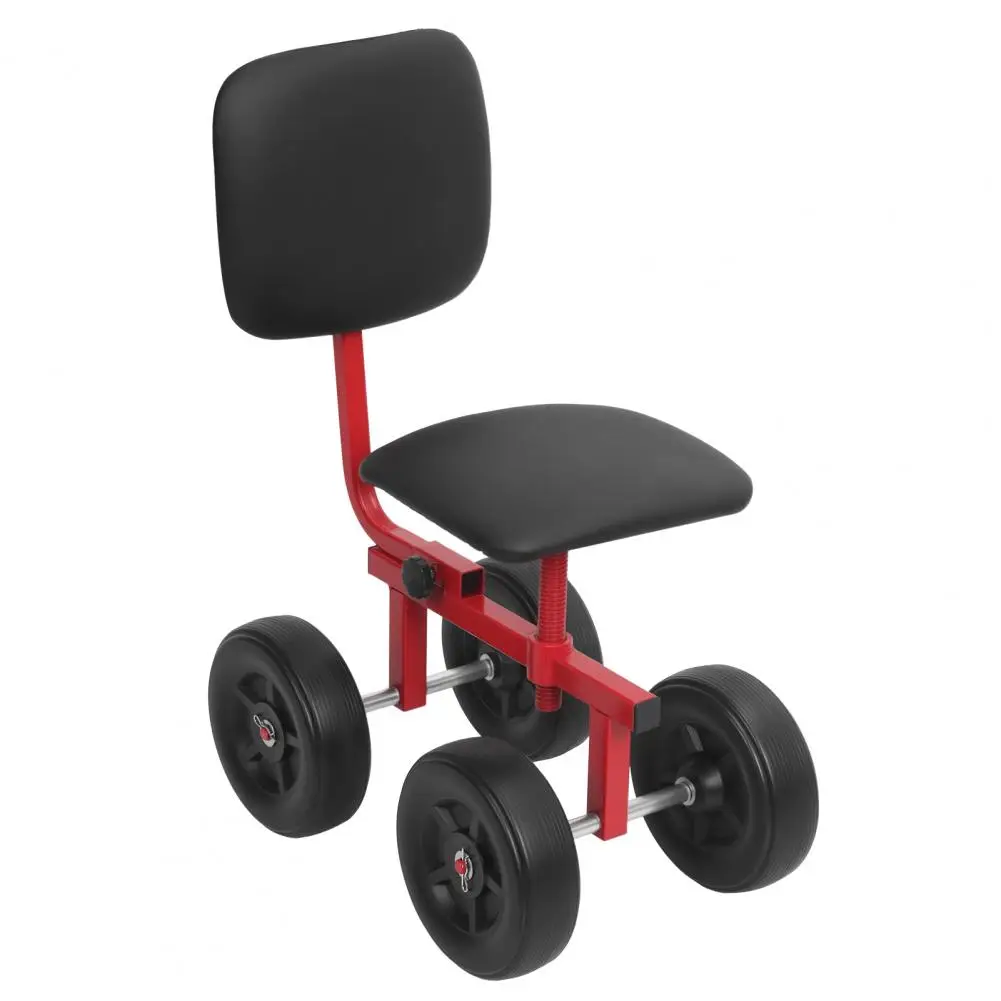 مقعد دوار لعربة الحديقة مع عجلات، مقعد عمل ثابت، عربة متينة قابلة للتعديل بارتفاع واتجاه المقعد، مساعد البستنة، الزراعة