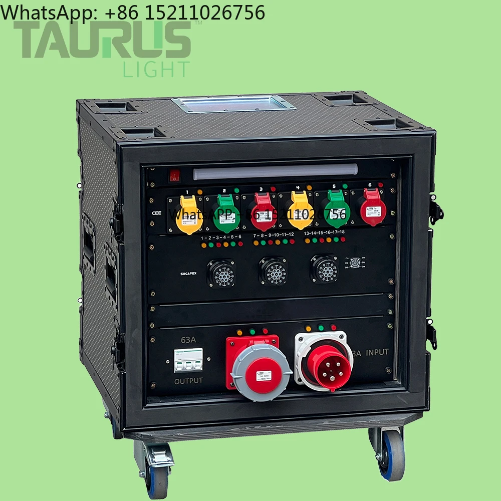 380V Audio Lighting Power Distribution Equipment 63A Socapex Electric Supply Power Box