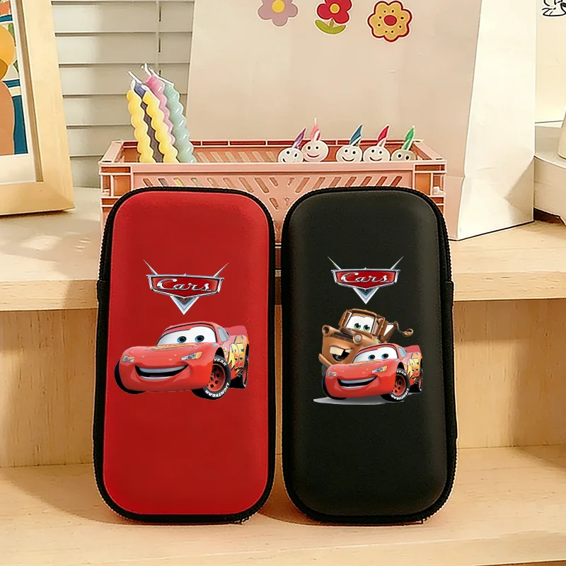 

Lightning McQueen Travel Storage Bag Charging Data Cable Case Earphone Package Cute Cars Disney Movie Portable Outdoor Organizer