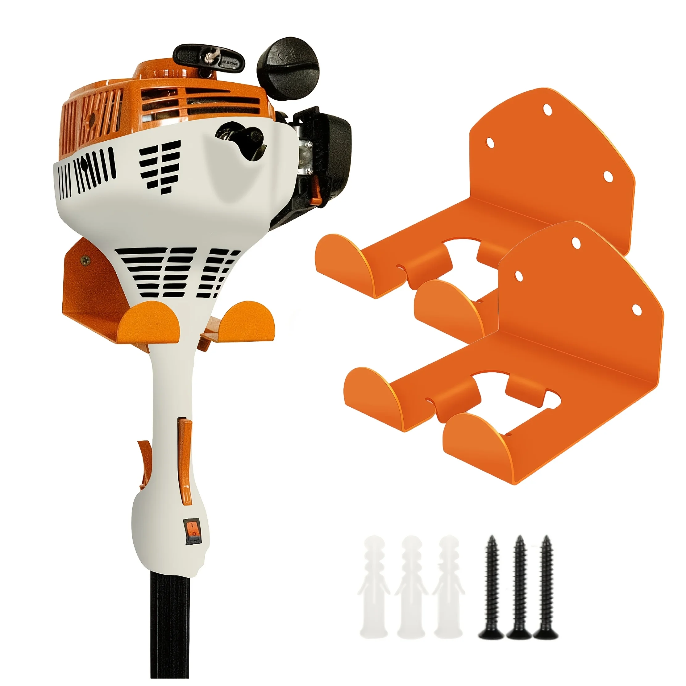 1PC Heavy Duty 55 Pound Bearing Wall-Mounted Garage Tool Hanger - Orange Coating,Hedge Trimmer, Auto Parts & Industrial Tools