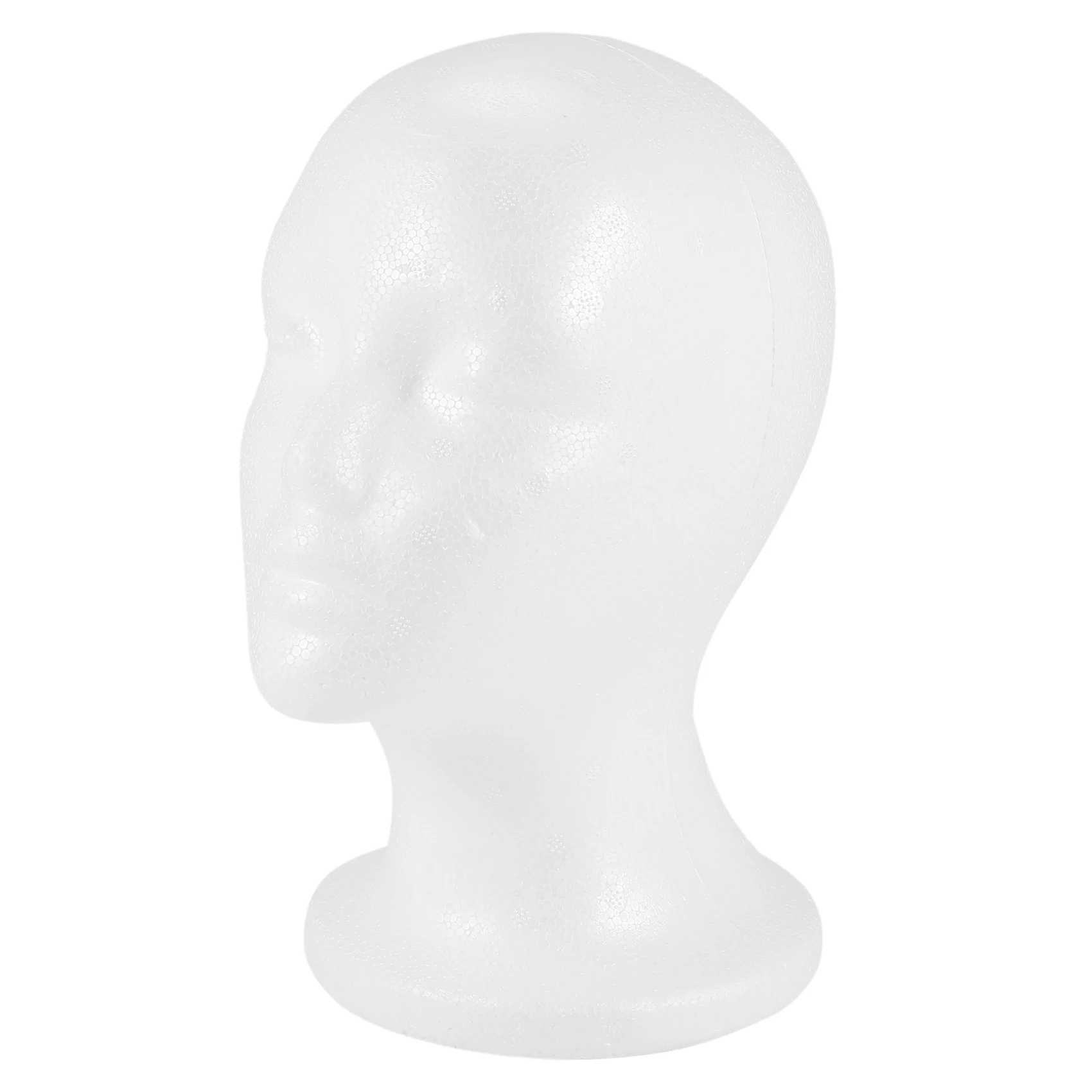 Tête de mannequin en mousse pour femme, modèle de chapeau, présentoir de perruque, blanc T1