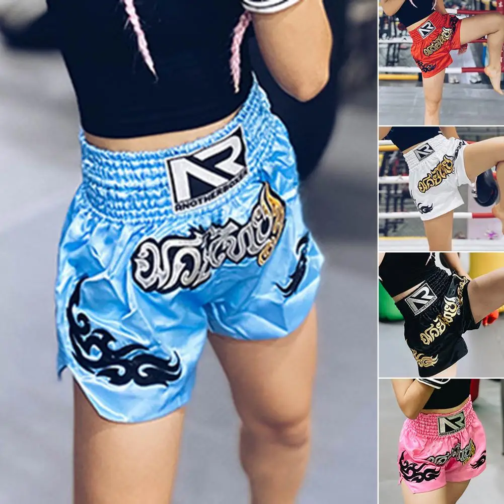 Shorts infantis casuais de artes marciais, calças curtas de boxe de várias cores, muay thai, calções de kickboxing