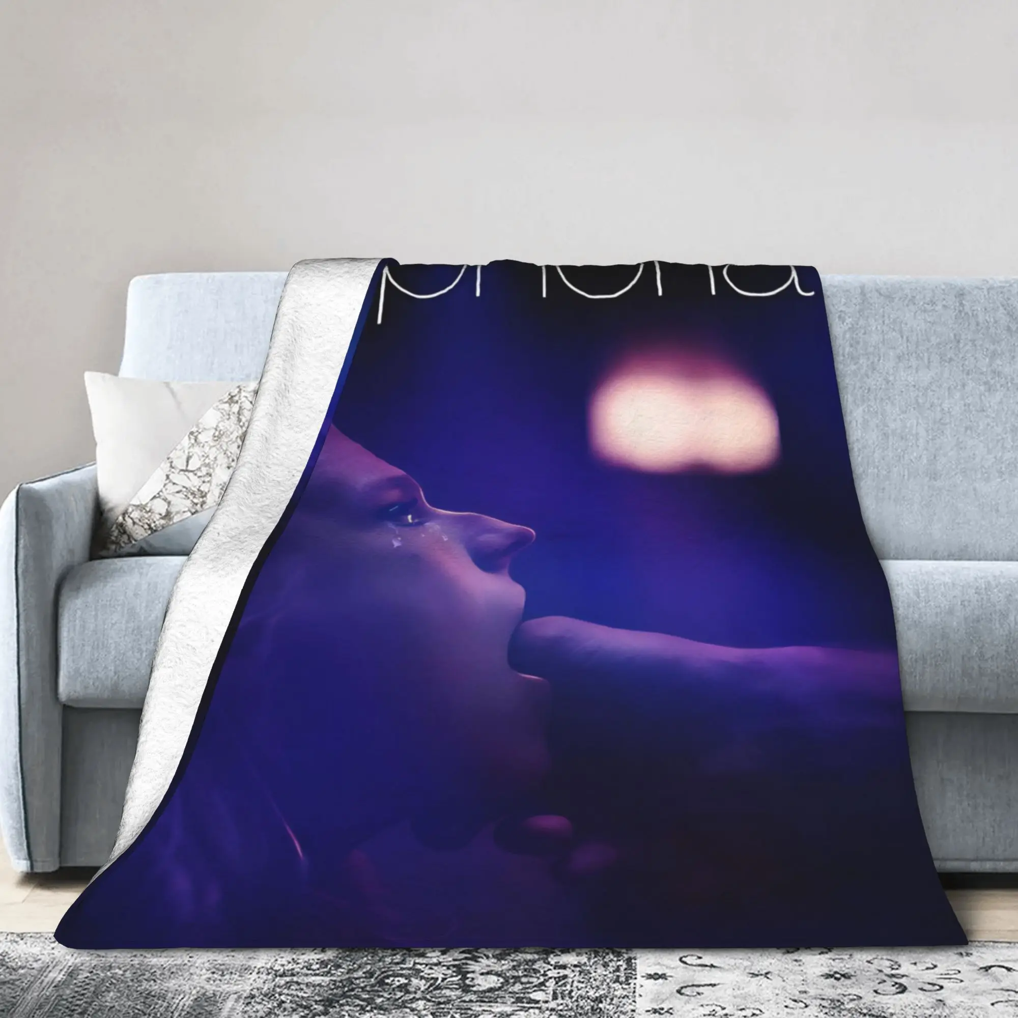 Couverture en flanelle ultra-douce au design original Euphorias Season 3, couverture confortable lavable en machine