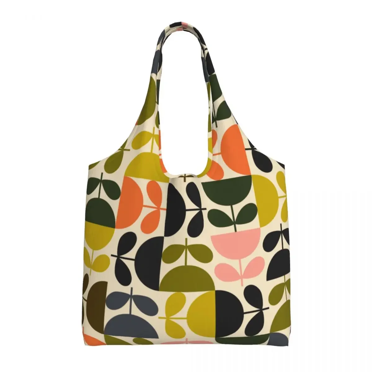 Custom Printing Jigsaw Stem Multi Pattern Tote Shopping Bag Durable Canvas Shopper Shoulder Orla Kiely Bags Photography Handbags