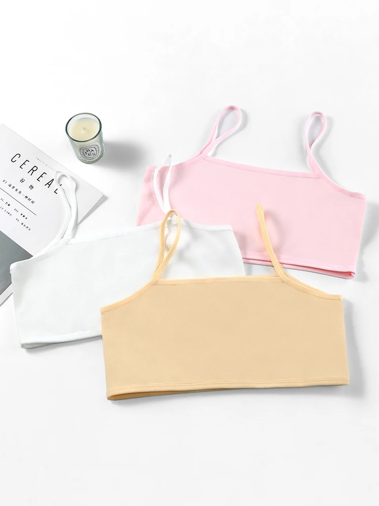 5PCSGirls' pure cotton vests, underwear, women's bras, children during puberty, junior high school girls, 12-year-old adults, pr