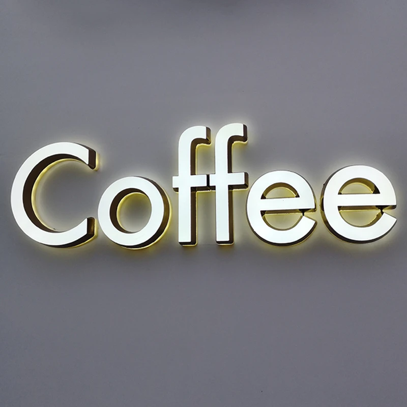 Customized Outdoor Waterproof Luminous Acrylic Letters 3D Business Signs Provide Transformers