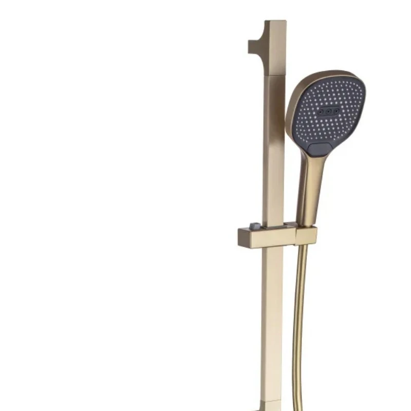 

Rush gold bathtub faucet platform storage table shower spraying intelligent constant temperature shower