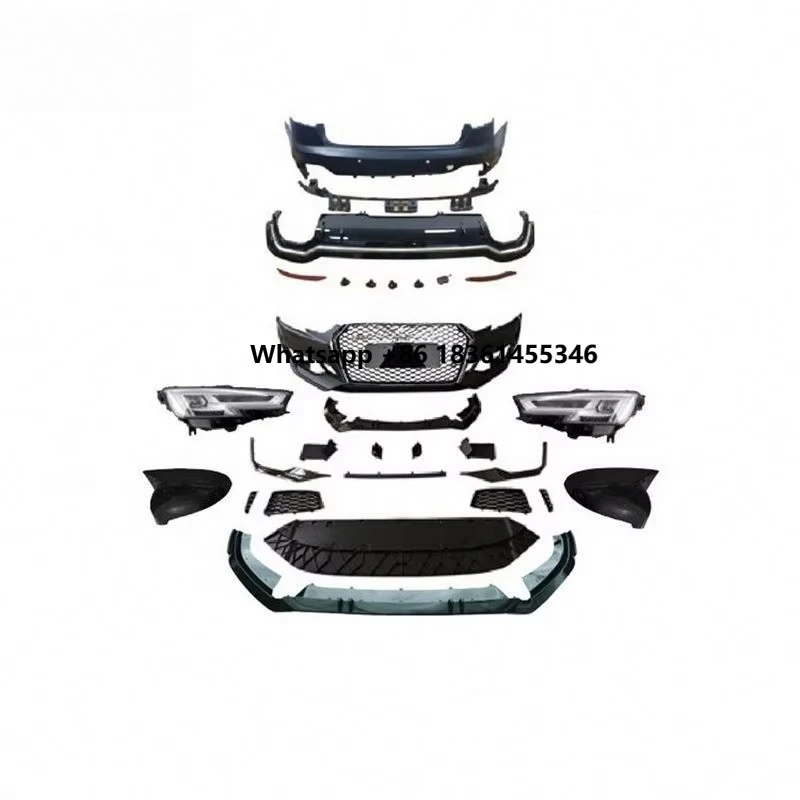 

For A4 B9 S4 2017-2020 STLF A4 Upgrade RS4 Style Body Kit Front Rear Bumpers Headlights Grille Body Kits