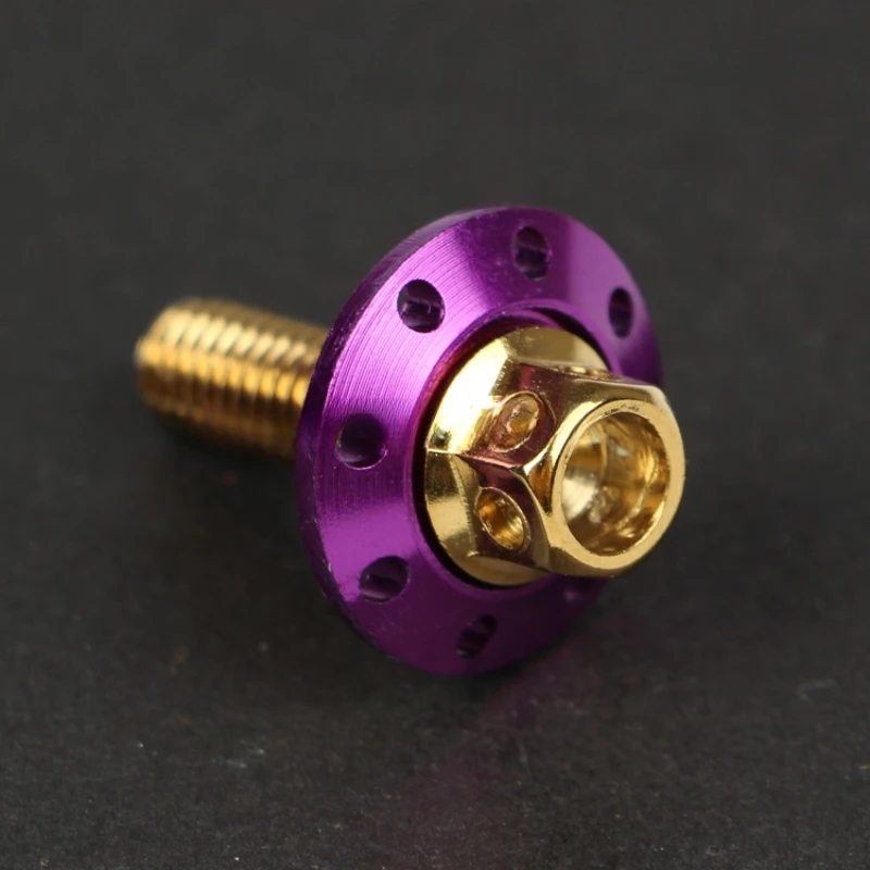 Electric Motorcycle Fender Screw 304 Stainless Steel Colorful Screw M6 Outer Hex Flange Cap