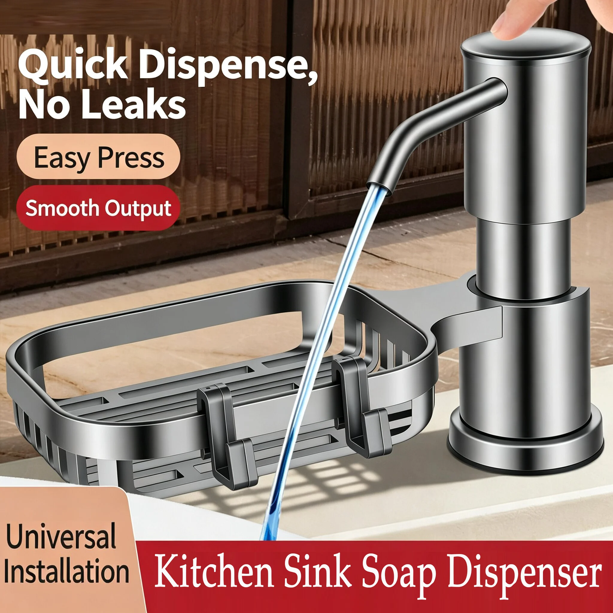 Soap Dispenser Extension Tube Kit Kitchen Sink Liquid Soap Dispenser Bathroom Lotion Detergent Hand Press Pumps With Storage Box