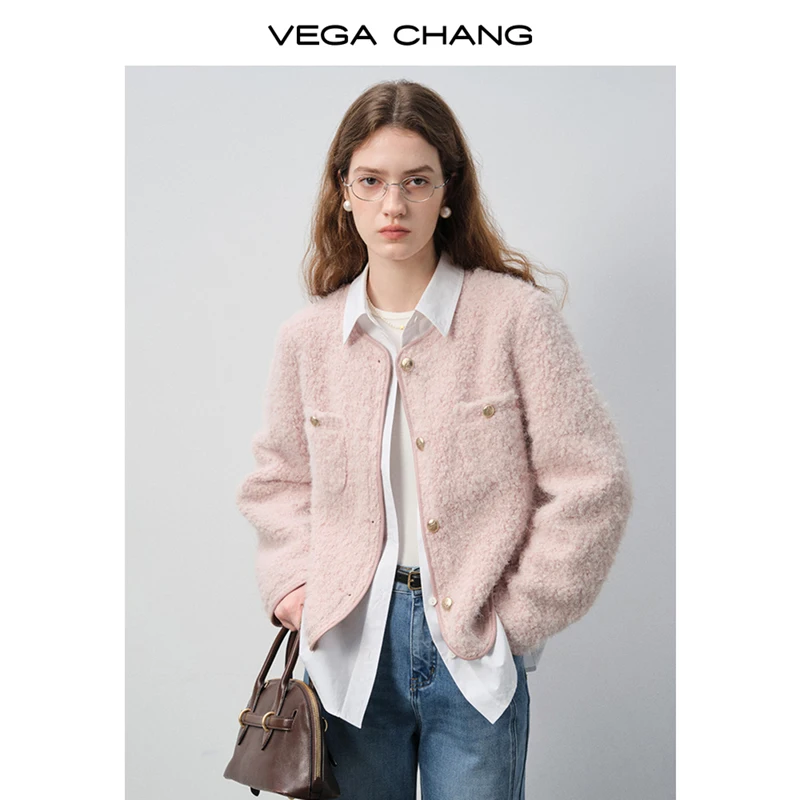 

Vega Chang New Autumn and Winter Women's Outwear, Plush, Sweet, Exquisite and Versatile Cardigan