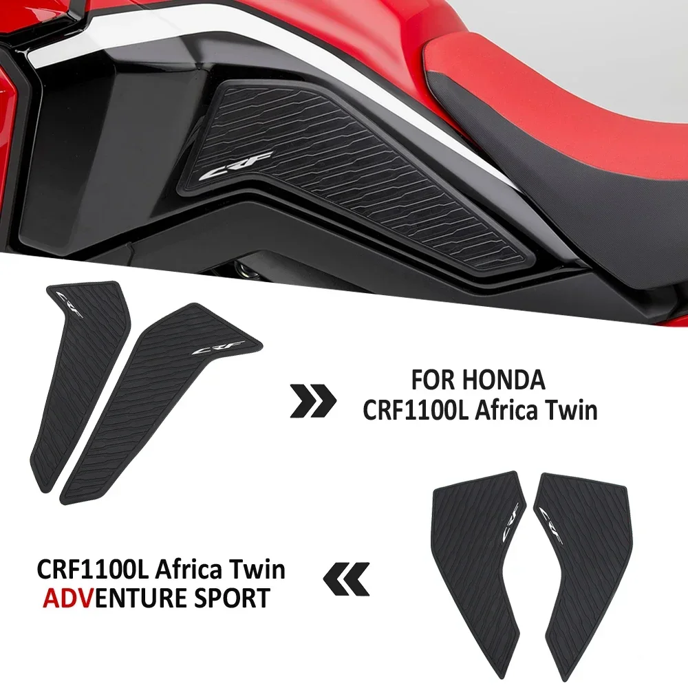 Motorcycle Side Fuel Tank Stickers Waterproof Pad Rubber Sticker For Honda CRF1100L Africa Twin Standard and Adventure Sport