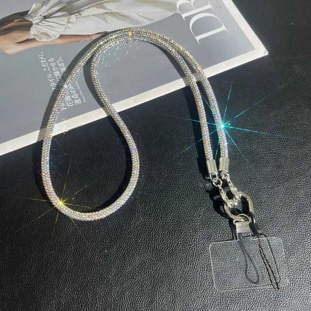 Luxury Crystal Rhinestone Phone Lanyard Bright Bling Bling Phone Case Chain Straps Hanging Cord Phone Accessories