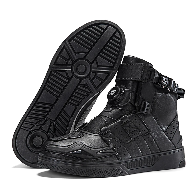 

New Motorcycle Boots Man Breathable Anti Slip Motos Motocross Ride Shoes Microfiber Men's Motorcycle Bike Protection Boot