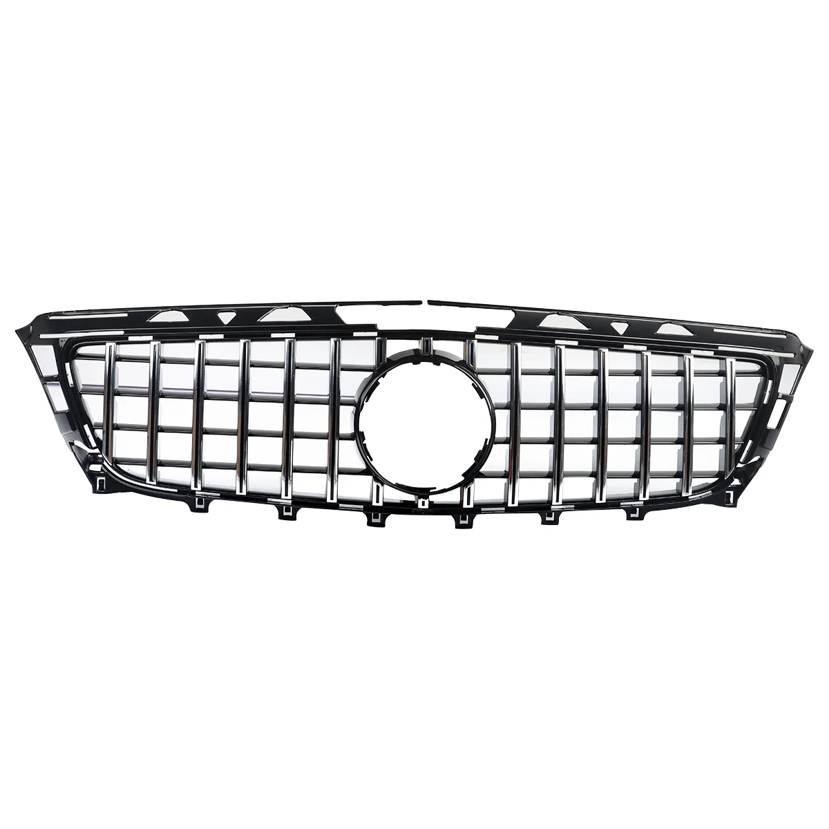 Magickit Paraurti Anteriore Griglia Da Corsa Per Mercedes Benz W218 C218 X218 CLS350 2011-2014 Chrome Nero Griglia Anteriore Cofano Maglia