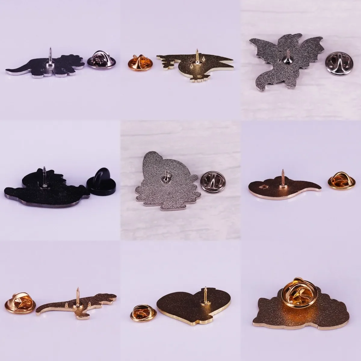 Superior Quality Cute Dinosaur Enamel Lapel Pins Badges Animal Cartoon Brooch Art Accessory Jewelry Gifts for Friends Wholesale