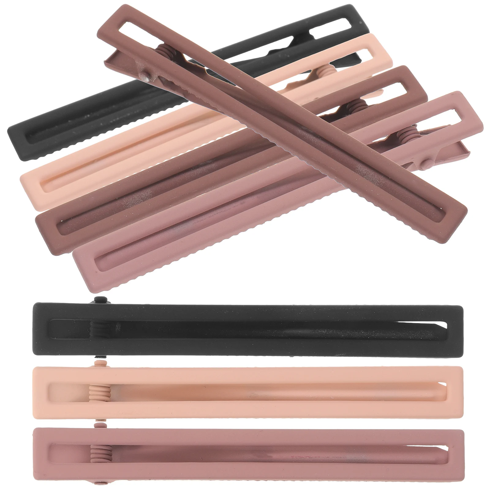 

8pcs Duckbill Bangs Clips Hollow Out Zinc Alloy Hair Accessories Women Girls Toddler Bobby Pins Thick Hair Modeling