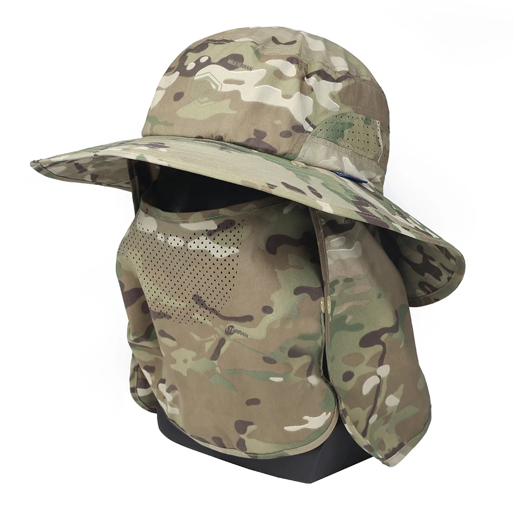 

Emersongear UV Protection Frillnecks Hat Outdoor Hunting Camping Detachable Face Mask Back Panel Cap Sunproof Headwear Camo MC